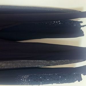 2 black embellish rhinestones & lace crochet detail pant(s) Both size XLbrand vo